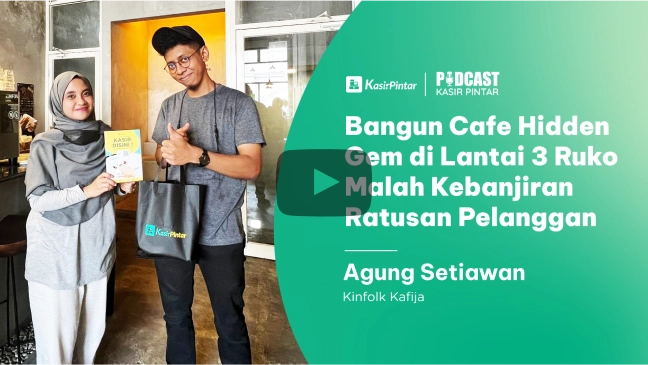 cafe hidden gem di surabaya milik Agung setiawan ini banjir pelanggan setelah menggunakan fitur dari kasir pintar pro