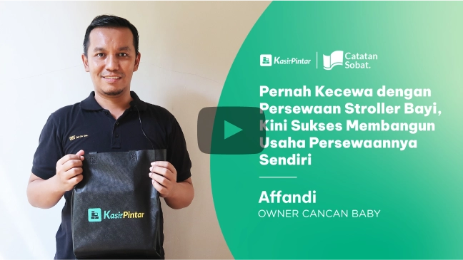 Interview rahasia Affandi sukses dengan usaha persewaan stroller bayi dengan tim kasir pintar